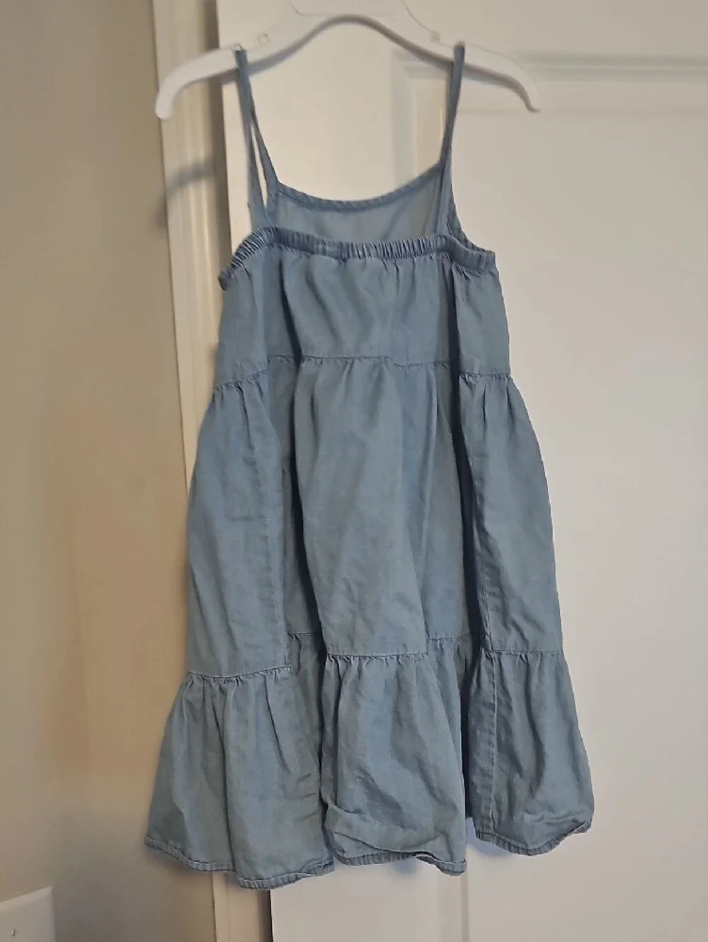The Children's Place Light Blue Tiered Chambray Sundress